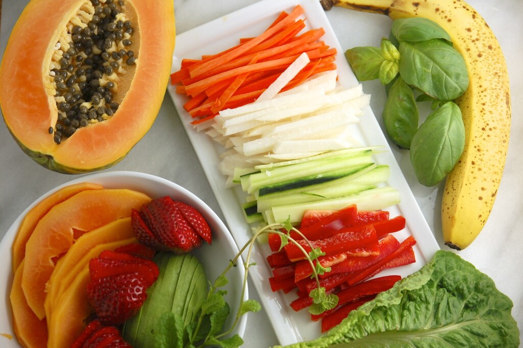 Fruit and Vegetable Rice Wraps