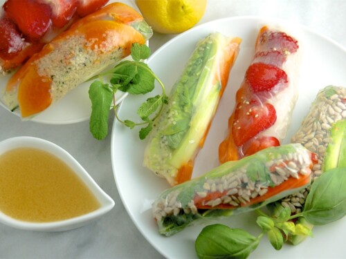 Fruit and Vegetable Rice Wraps