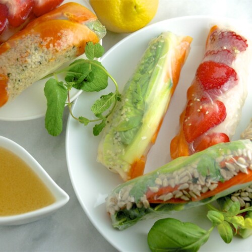 Fruit and Vegetable Rice Wraps