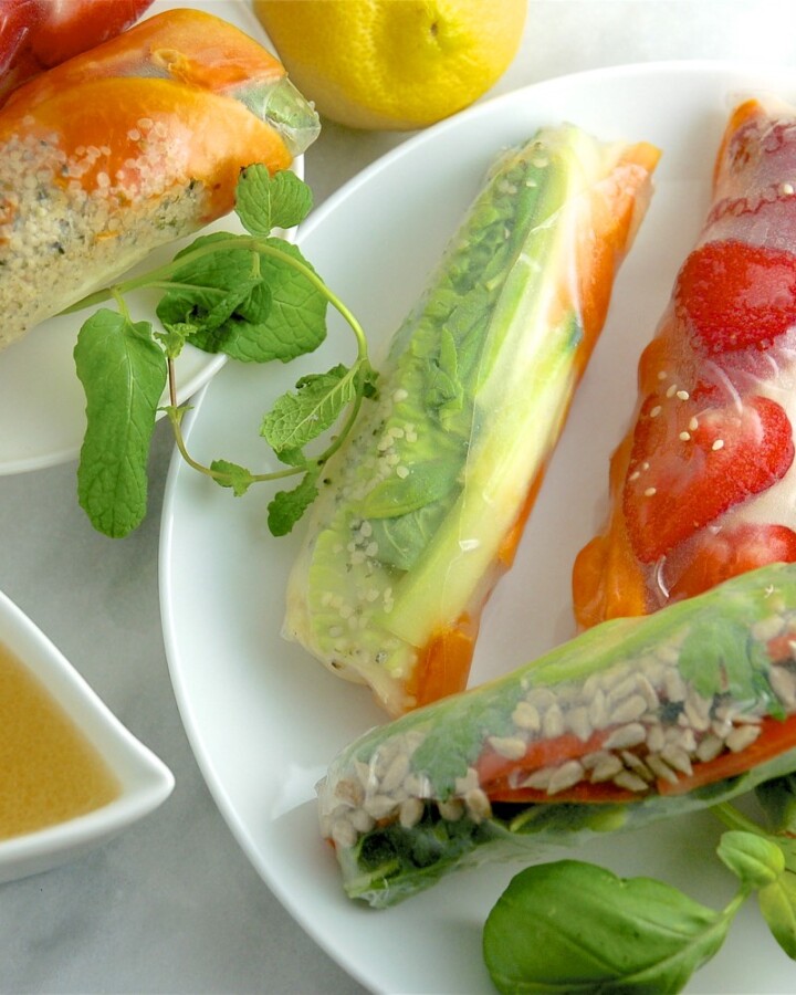 Fruit and Vegetable Rice Wraps