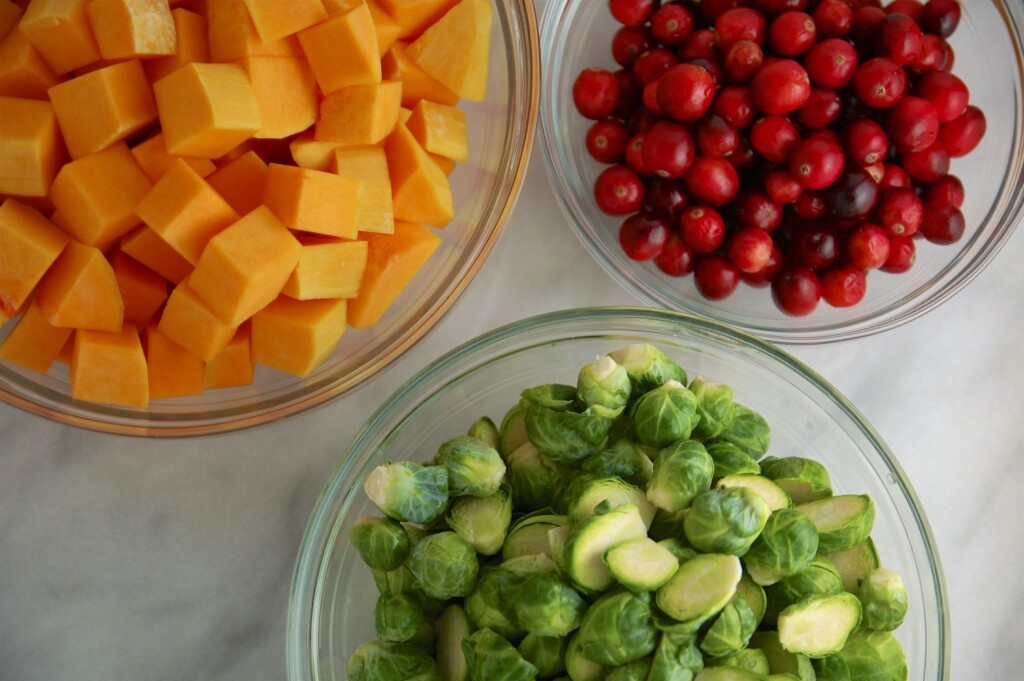 Maple Dijon Roasted Brussels Sprouts & Squash