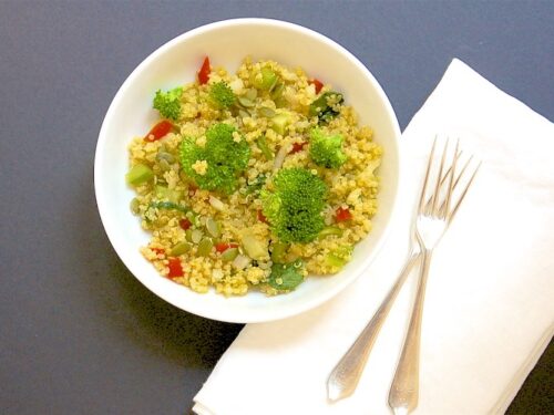 broccoli and spinach quinoa salad