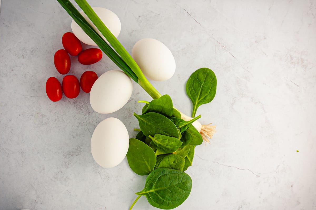 mini vegetable frittata ingredients