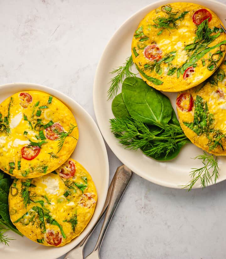 mini vegetable frittata