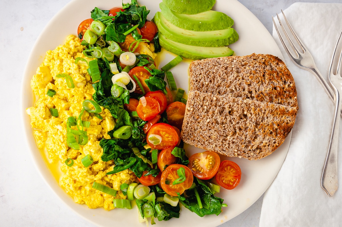 silken tofu scramble